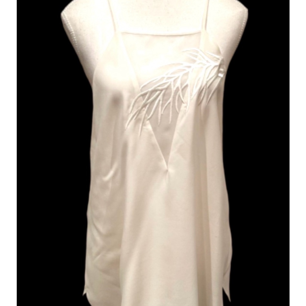 NWOT Elegant Cream Color Embroidered extra Long Camisole